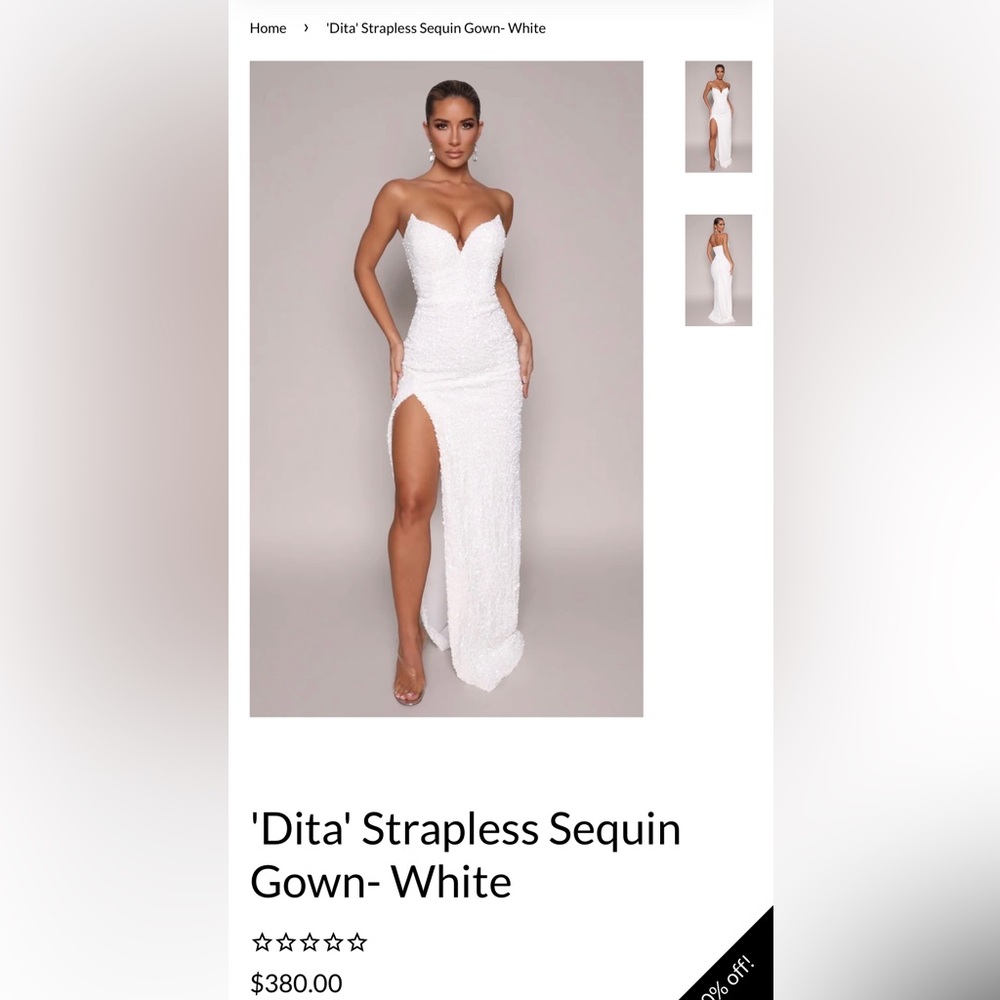 Beautiful white modaglamboutique.com gown